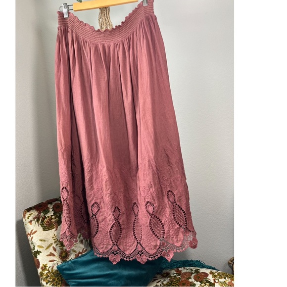 Hand-dyed whimsical dusty rose skirt - Picture 6 of 6